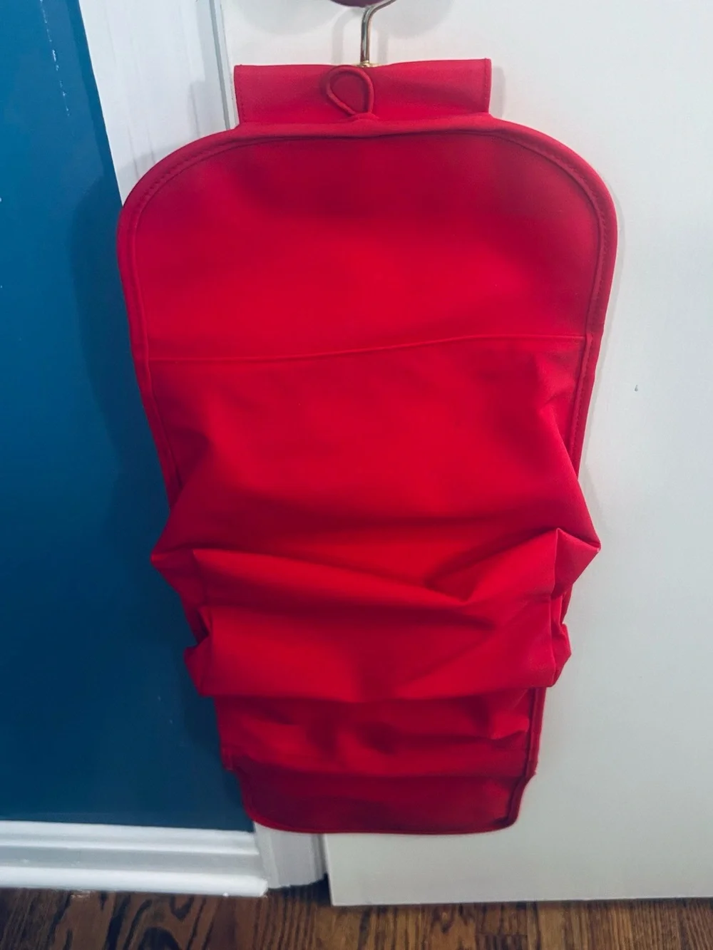 Cree Pour Clarins Paris Red Makeup Cosmetic Case Toiletry Pouch Travel Bag